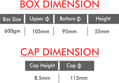 600-Flat-Cap-Round-Box-Dimensions